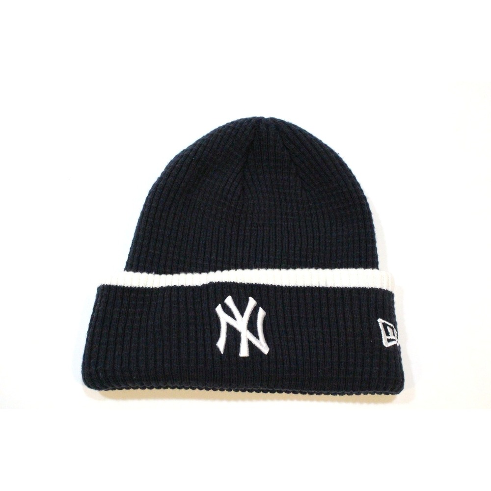 New York Yankees New Era Rib Knit Winter Hat‎ One Size Navy Blue